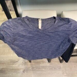 Lululemon - Women's Blue Workout Shirt. Gently used - Size 4